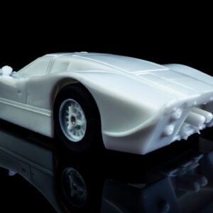 22070 Ford GT40 MKIV White Paintable - Left Rear Angle